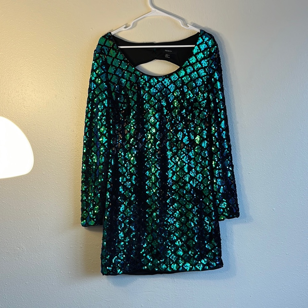 Blue Sequin Dress